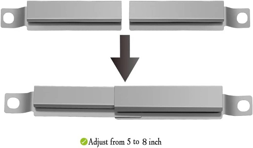 Adjustable crossover tube with sliding brackets for 5 to 8 inch fit