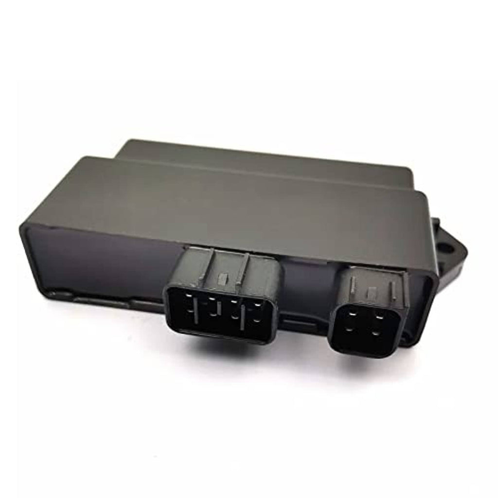 CDI ignitor module with two black plug connectors and side mounting bracket
