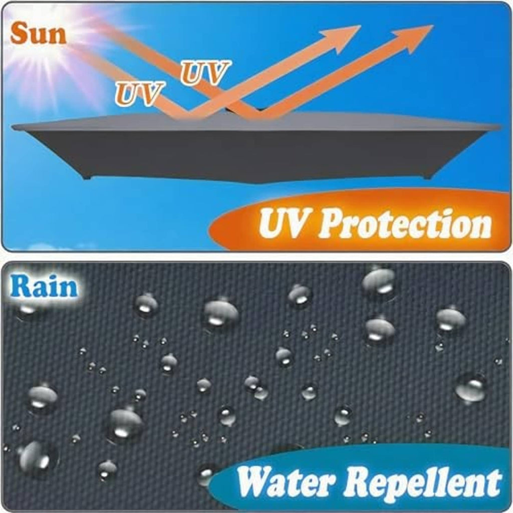 Dark gray rectangular replacement canopy with smooth fabric surface