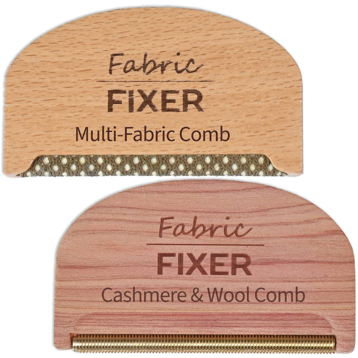 Wood fabric pill remover comb with brass teeth, multi-fabric shaver