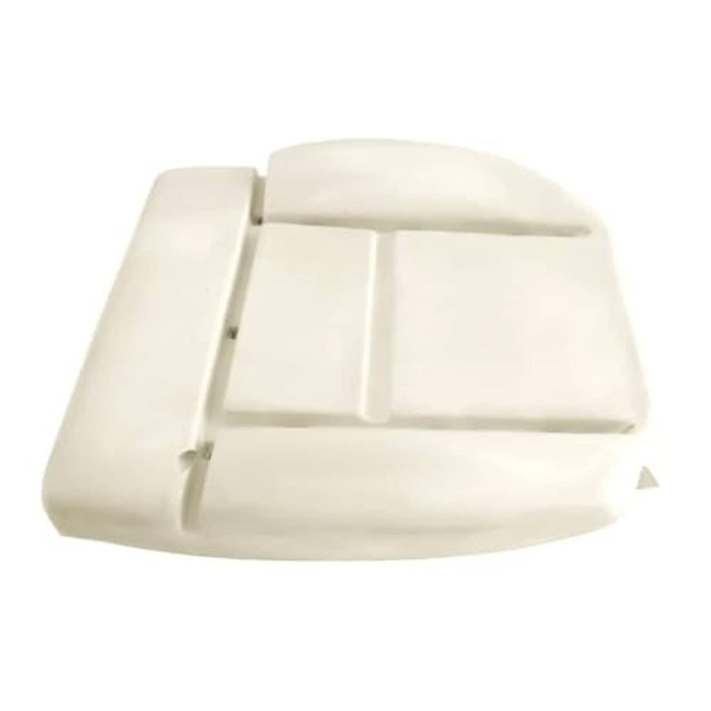 Cream seat foam cushion pad side view with vertical ribs and contoured edges