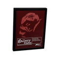 Black wood 12x12 deep picture frame holding a red animal portrait print