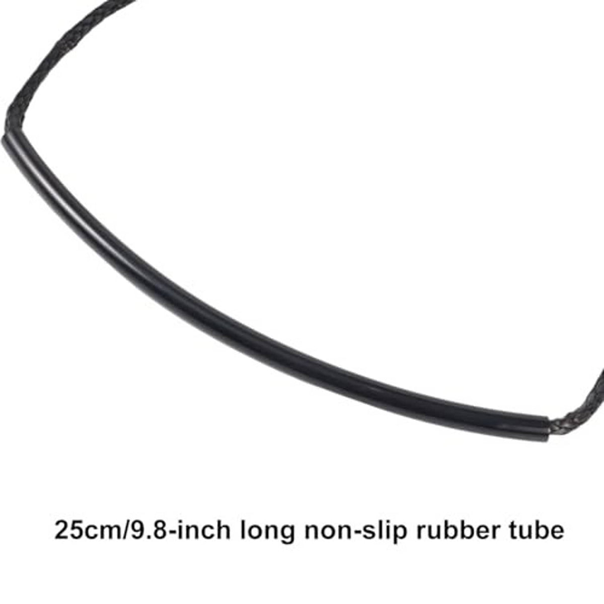 Non-slip rubber tube on braided rope step aid for climbing and foot placement