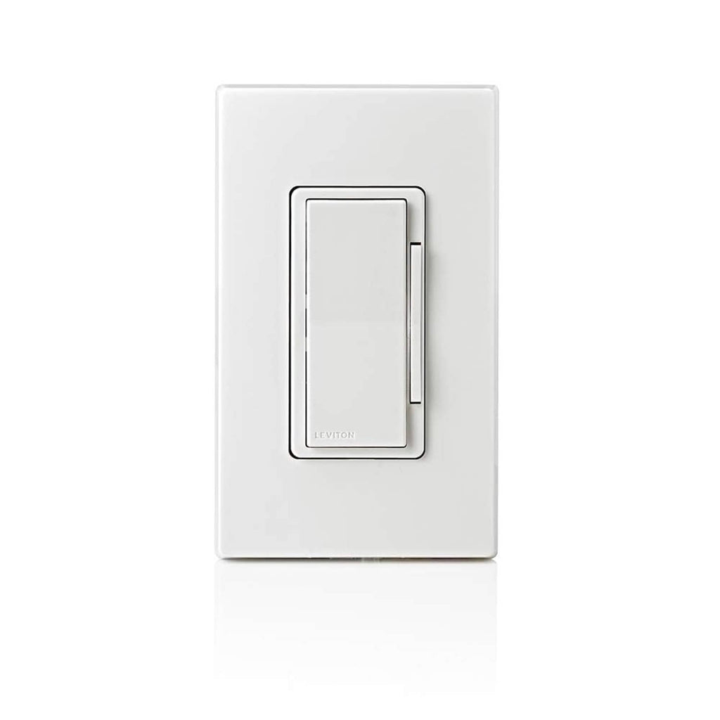 Leviton Decora smart dimmer companion front, white paddle switch