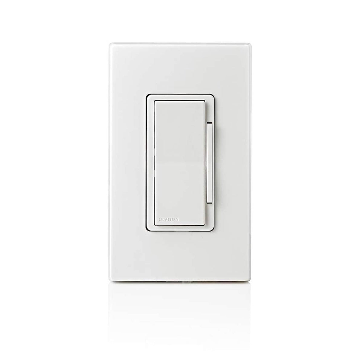 Leviton Decora smart dimmer companion front, white paddle switch