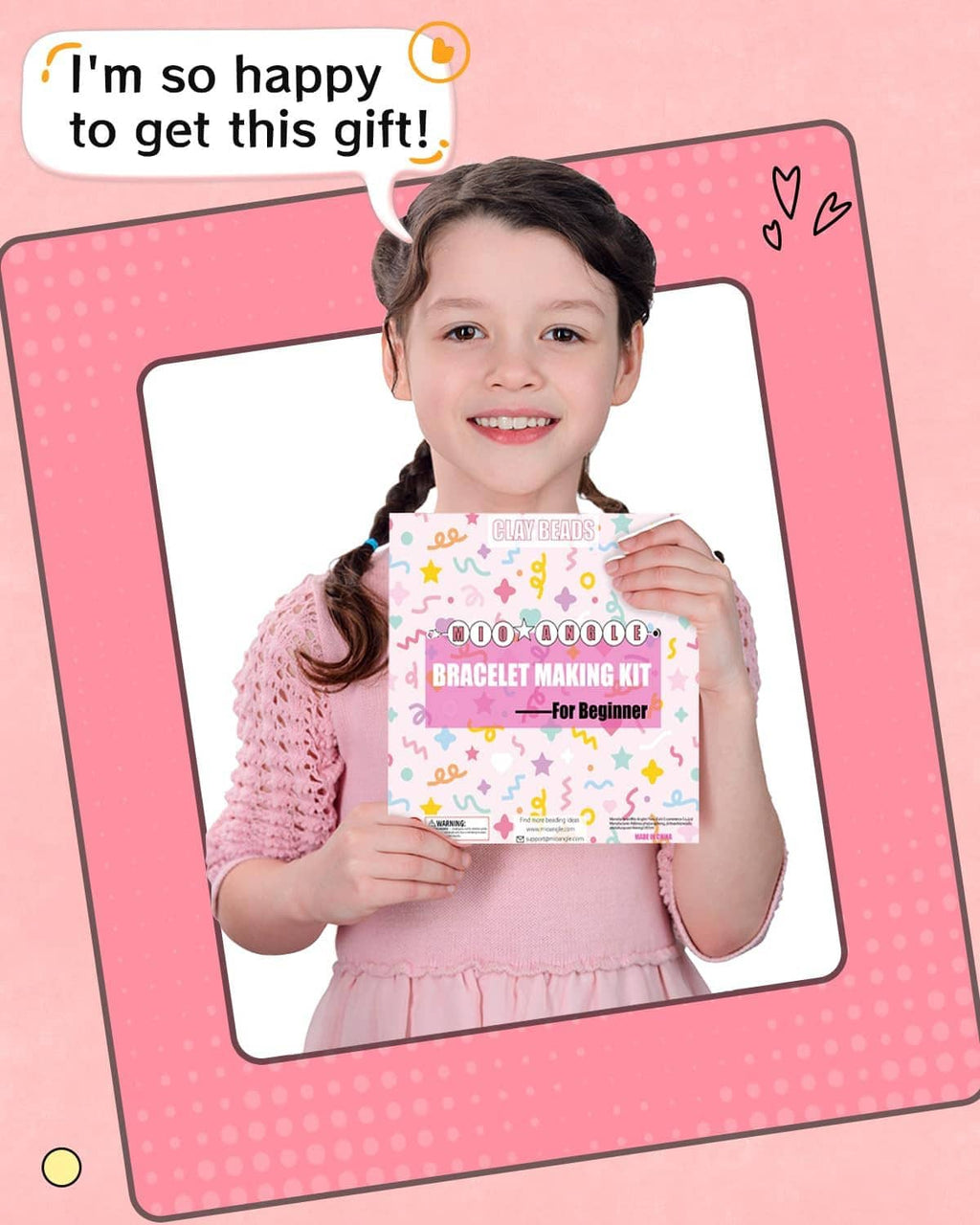 Bracelet making kit box for beginners, 5000-piece preppy polymer friendship bracelet set