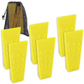 Yellow tree felling wedges with spike teeth, 5.5-inch set (6 pack)