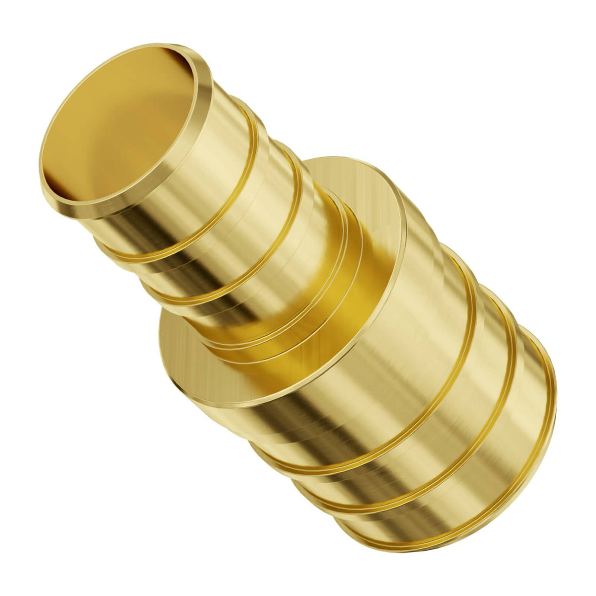 Brass clamp-style pipe fitting, flared end with internal threaded connection