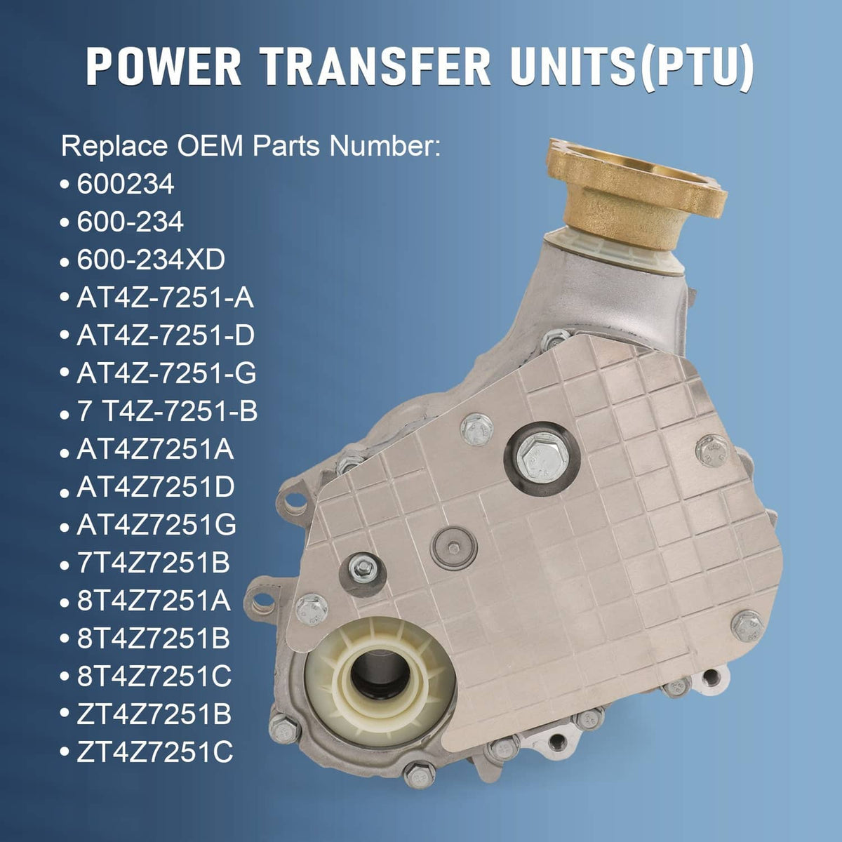 Transfer case PTO unit with heat shield cover and threaded output port
