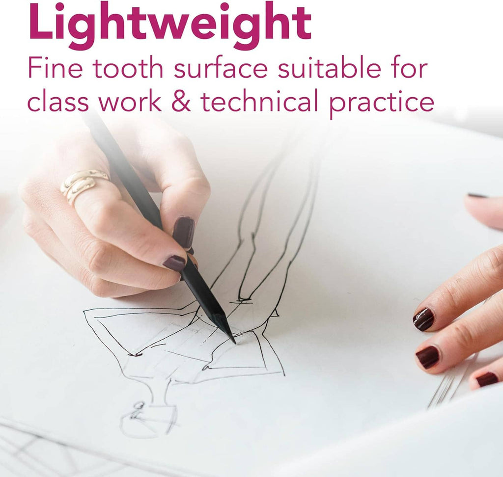 White sketch paper sheet with hand-drawn lines using a pencil