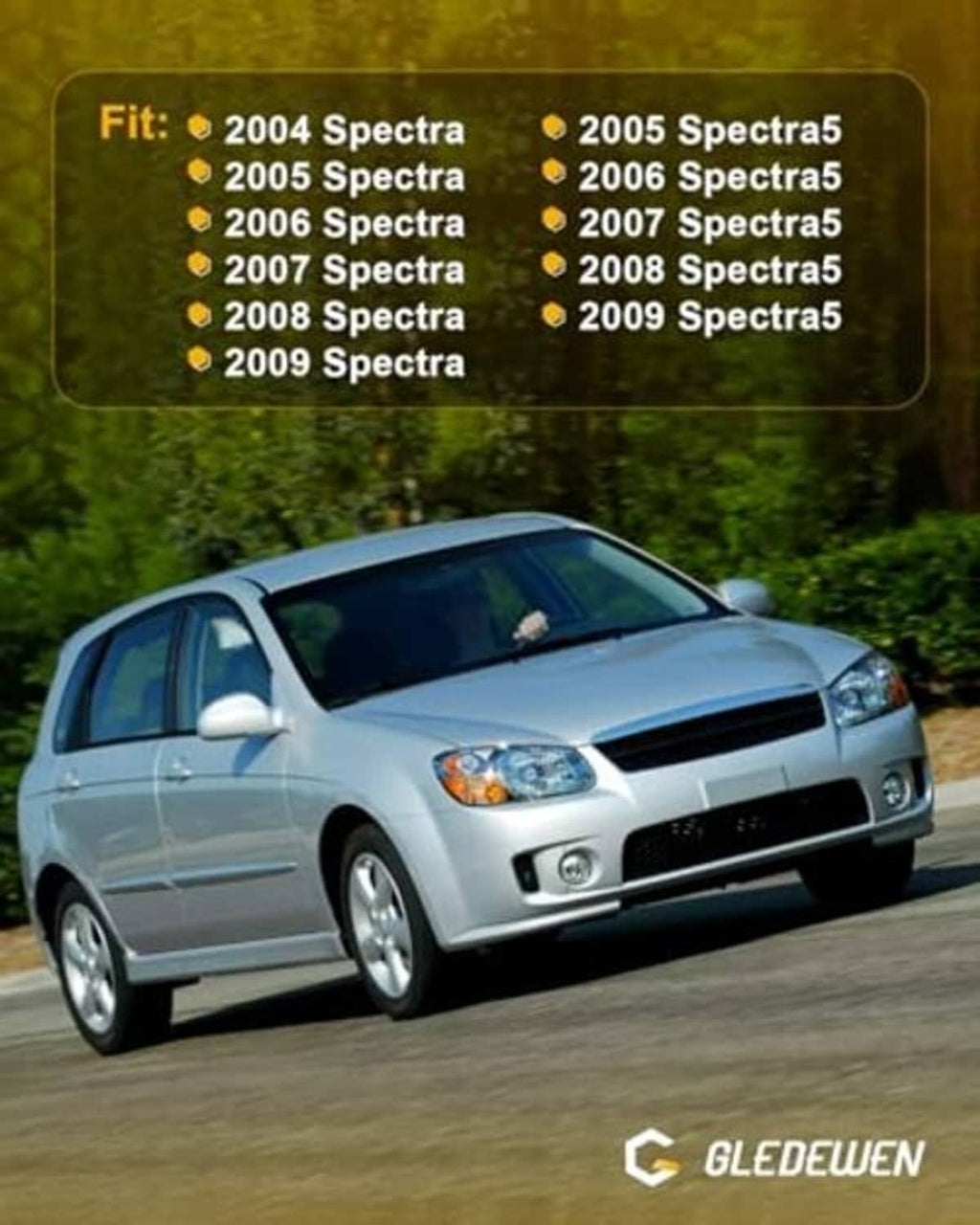 Silver/gray compact car front view, door area