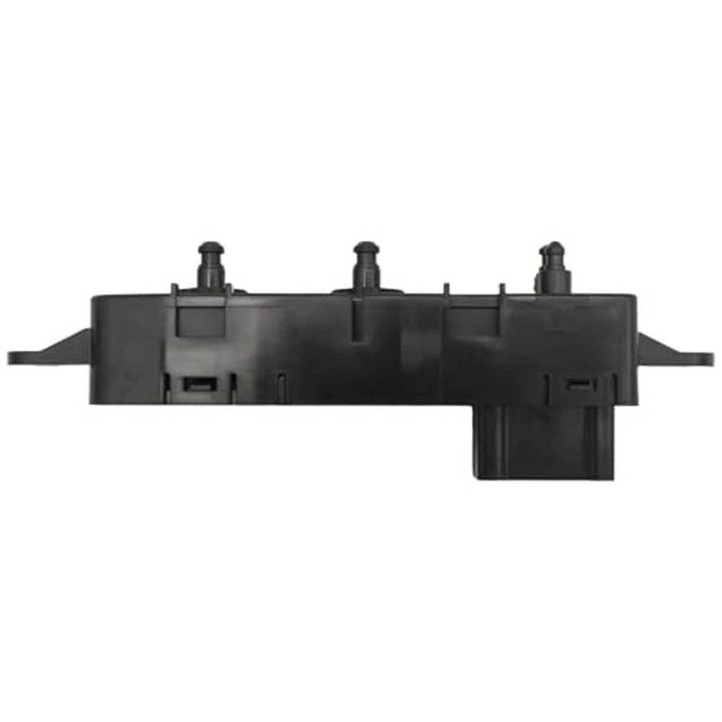 Power seat control switch, black plastic module with side electrical openings