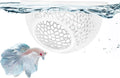 White floating mesh hammock betta hide under water surface with betta resting
