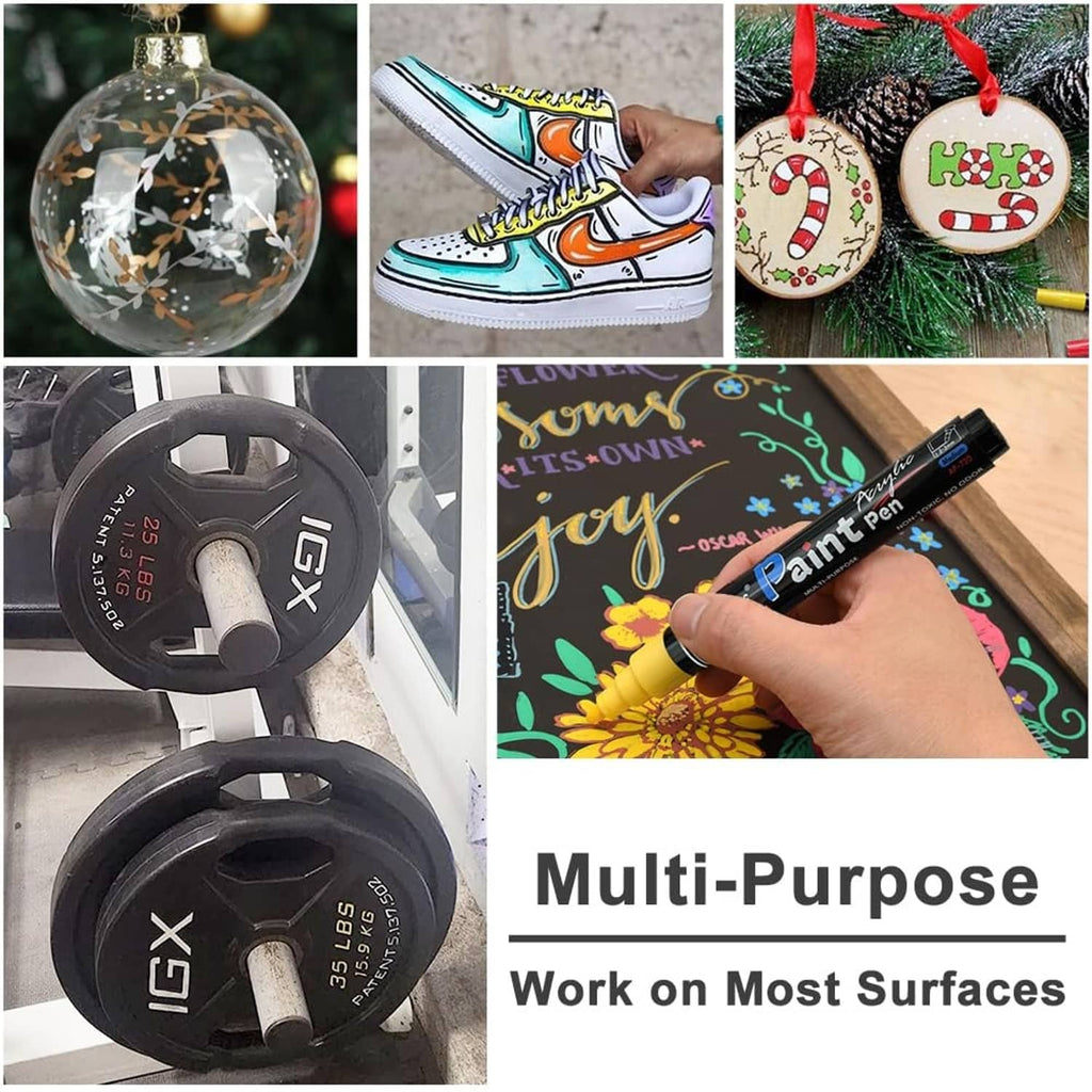 Overseas acrylic paint marker creating craft art on ornaments and shoes
