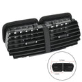 Black dual center dash air vent grille with horizontal slats and center divider