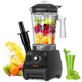 Black countertop blender with clear 60 oz jar and locking lid