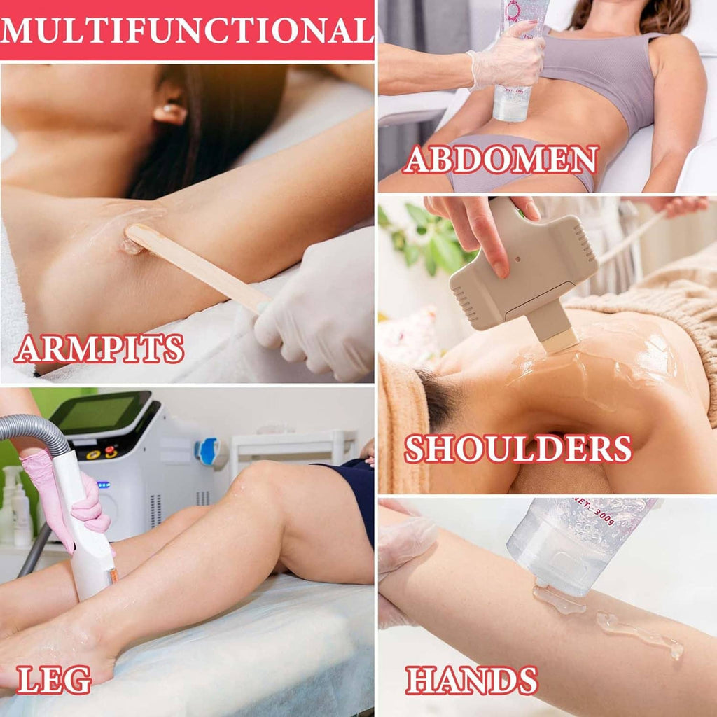 Multifunction cooling gel diagram showing armpits, abdomen, shoulders, legs, and hands