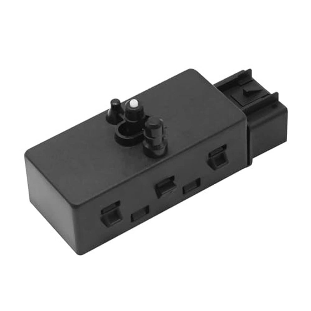 Black power seat adjuster switch module with top push buttons and front slots