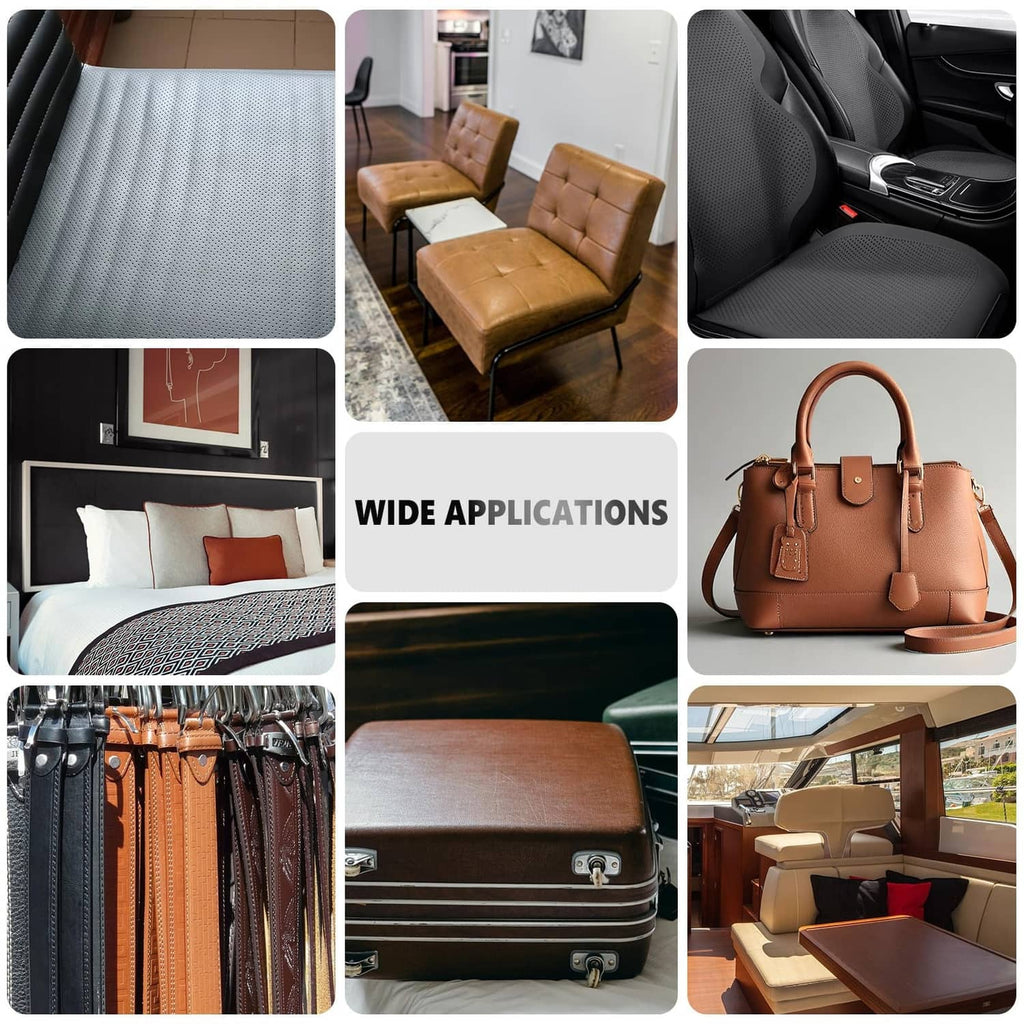 Leather repair patch for sofas, chairs, car seats, and handbags on damaged areas