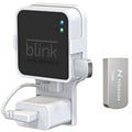 White Blink Sync Module 2 outlet mount with USB thumb drive and connected cable