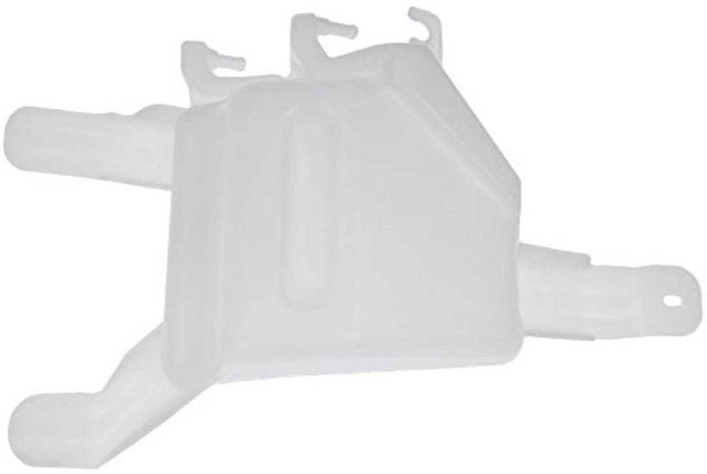 Front coolant reservoir housing with molded ports and side mounting bar