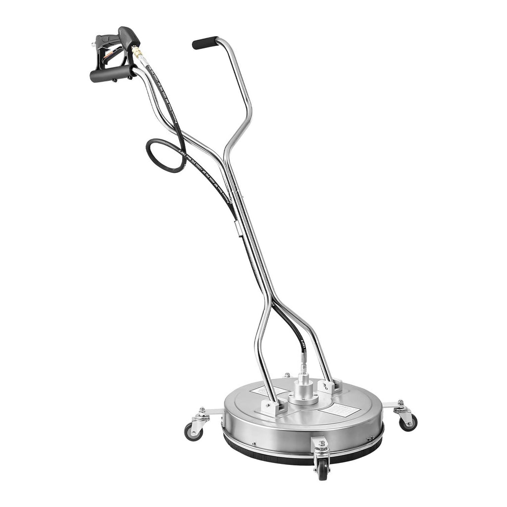 20-inch pressure washer surface cleaner with dual handles and four swivel wheels