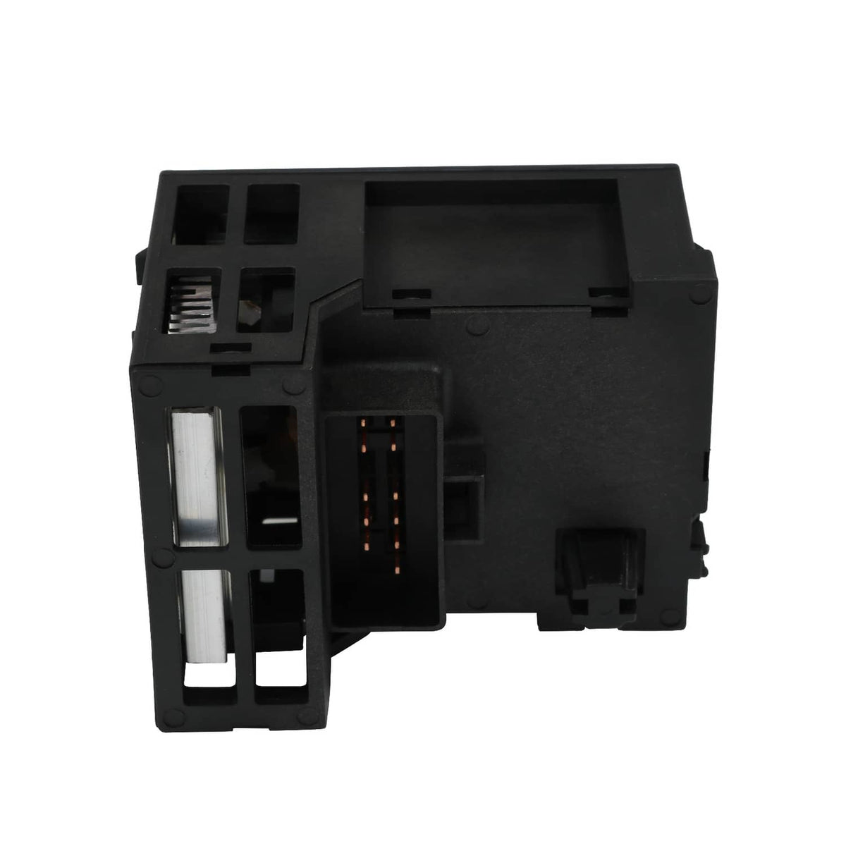 Black dash headlight switch rear view with wiring terminals and connector blocks