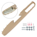 Tan driver-side door panel armrest handle repair trim, shown with inner bracket.