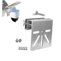 Stainless steel gutter camera mount bracket with U-bolt and hex screws, anti-rust design