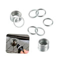 Oil drain plug gaskets set of metal crush washers, silver, assorted rings