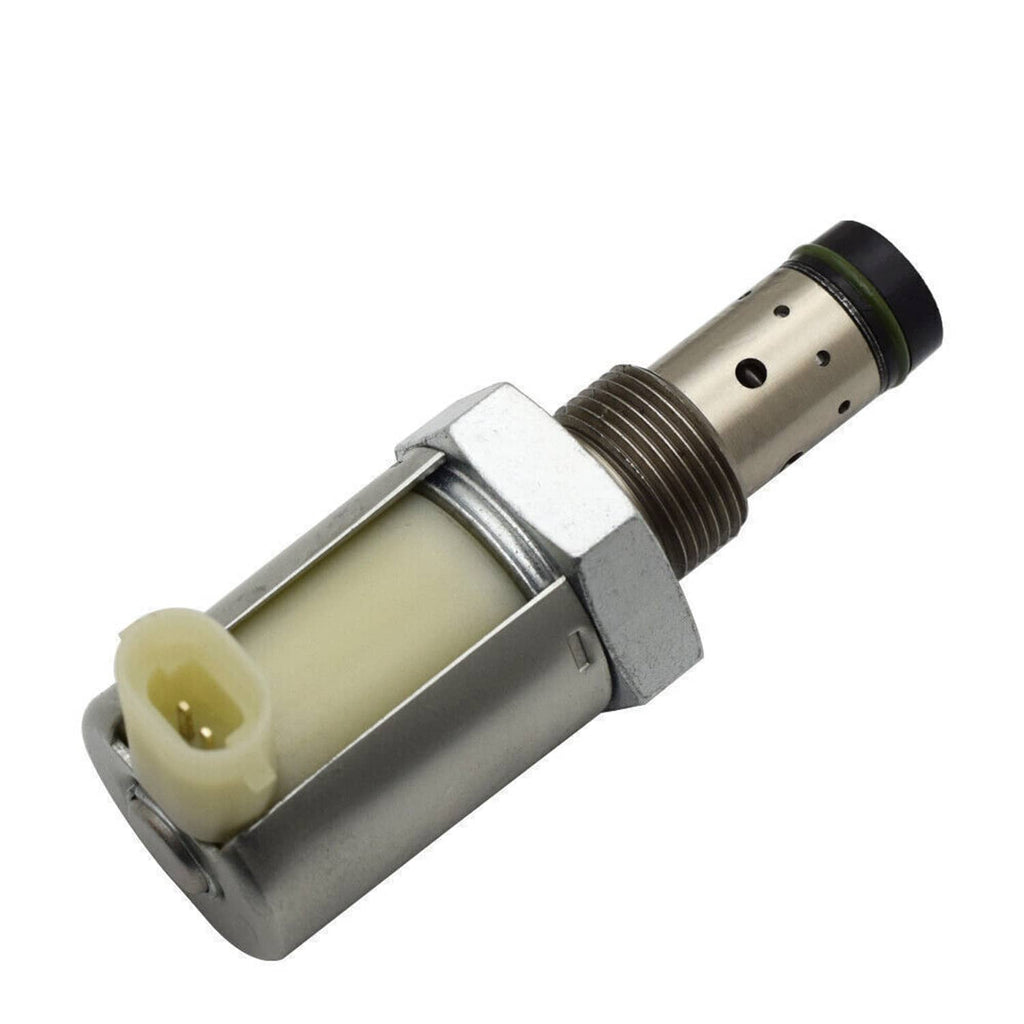 Diesel injection pressure regulator valve with lever arm bracket and beige electrical plug