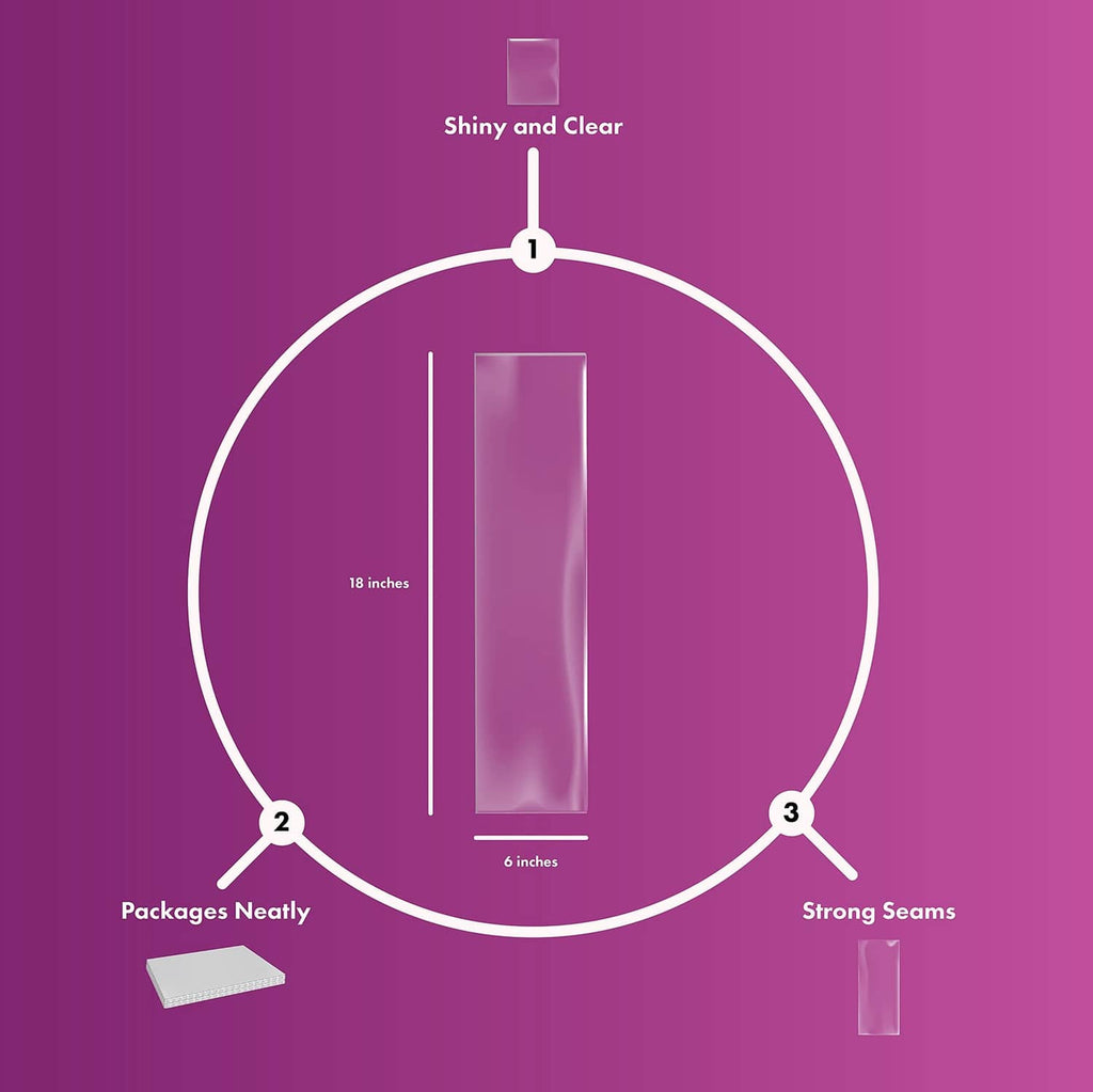 Clear cellophane wine bottle bag with neat packaging, strong seams, and shiny finish