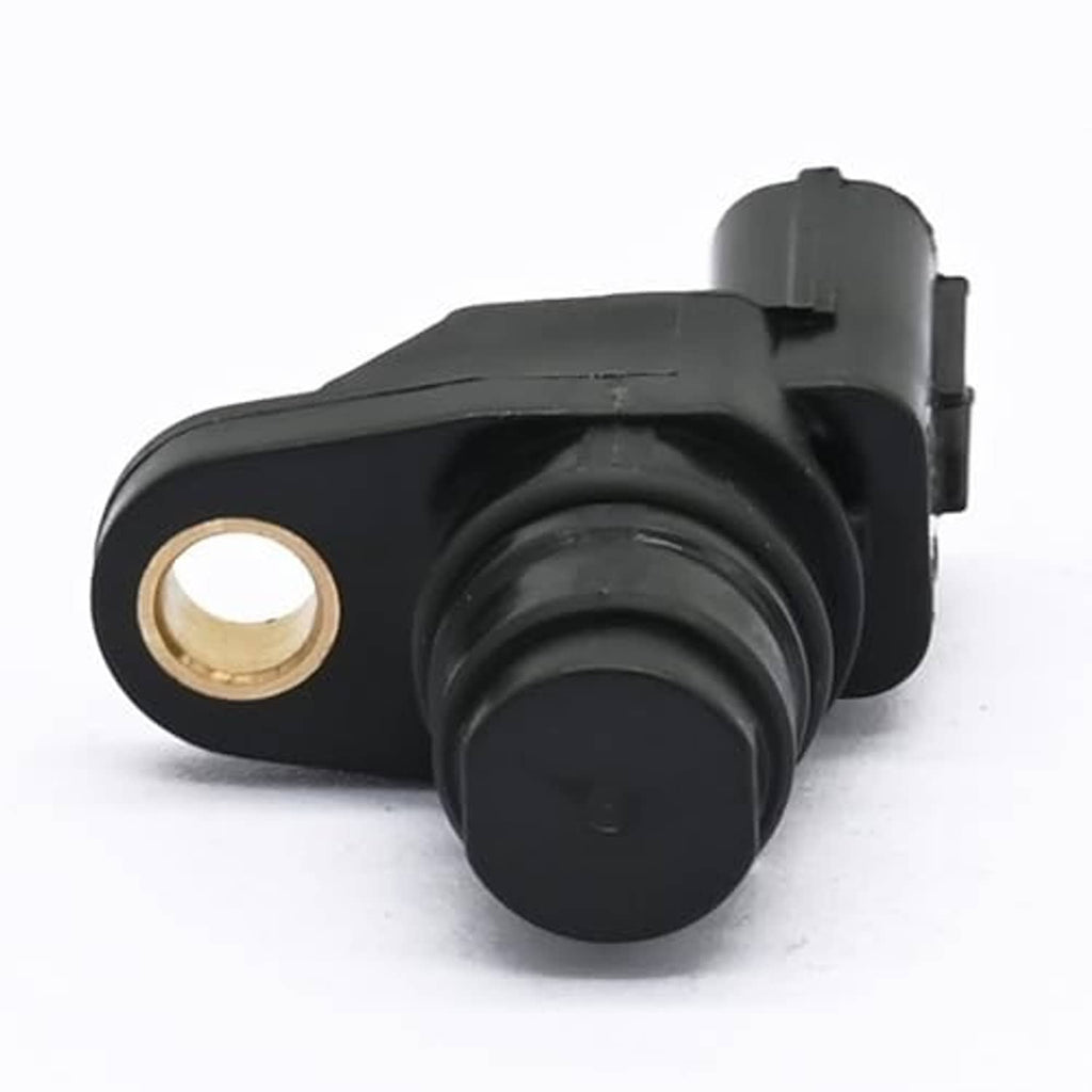 Black camshaft position sensor with front cap and gold ring electrical contact