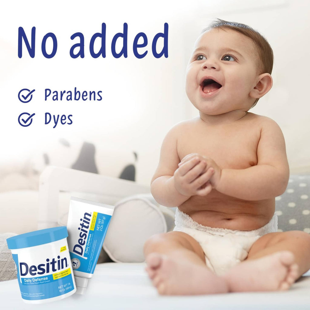 Desitin Daily Defense diaper rash cream jar with no added label