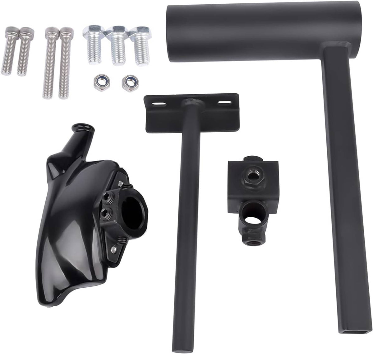 Tire changer duck head and handle kit with metal post, clamp, screws and nuts