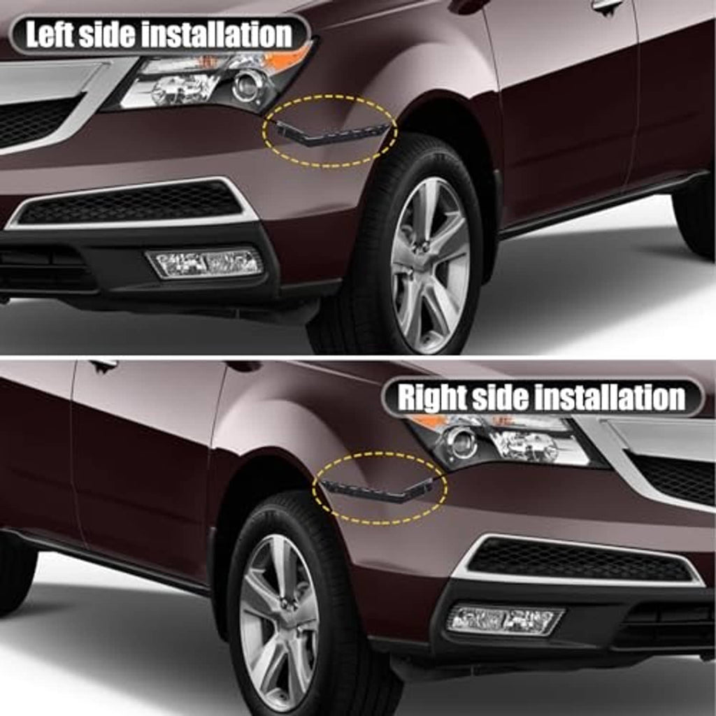 Front bumper left and right highlighted bracket installation areas for fender retainers