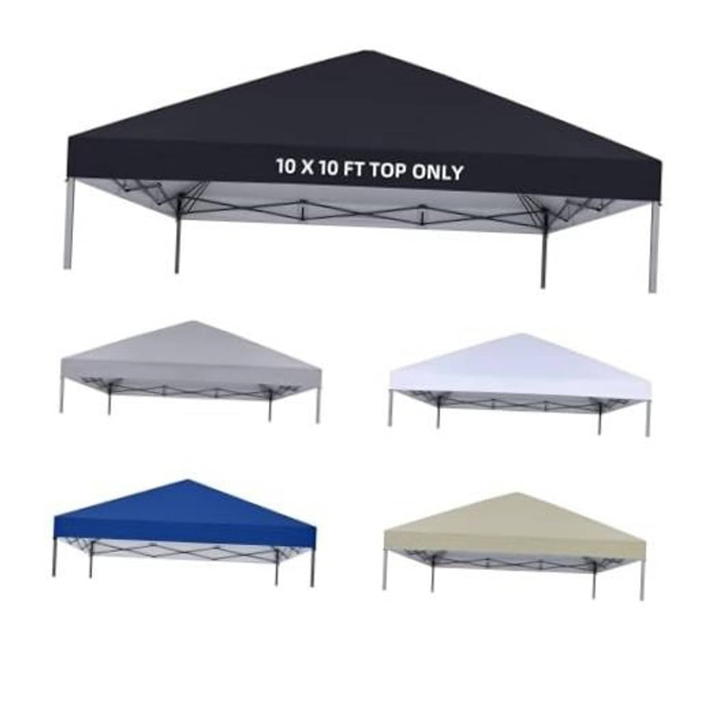 Black 10x10 ft pop up canopy replacement top only, peaked waterproof cover