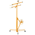 Uimoso drywall sheetrock lifter with orange telescoping arm and wheel base