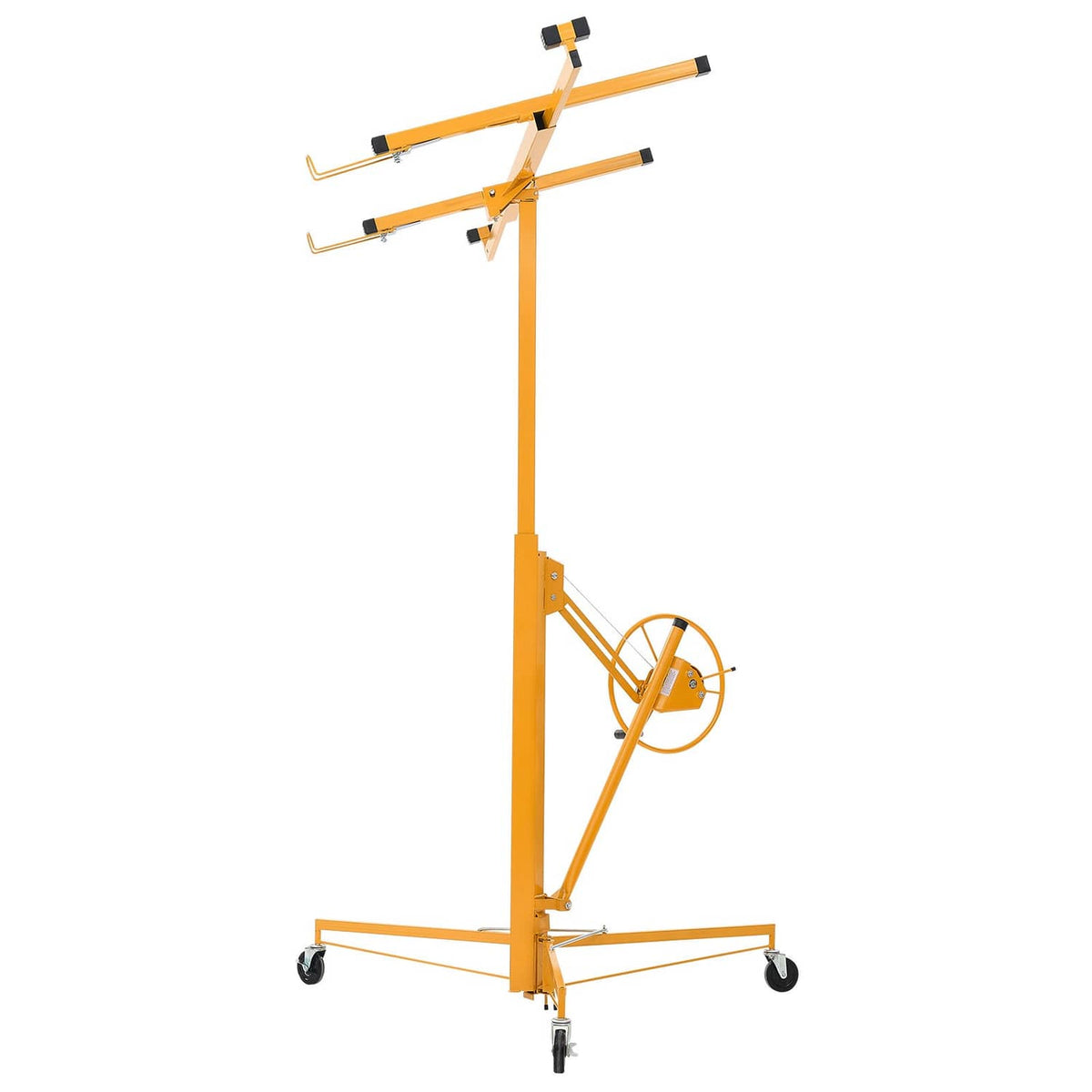 Uimoso drywall sheetrock lifter with orange telescoping arm and wheel base