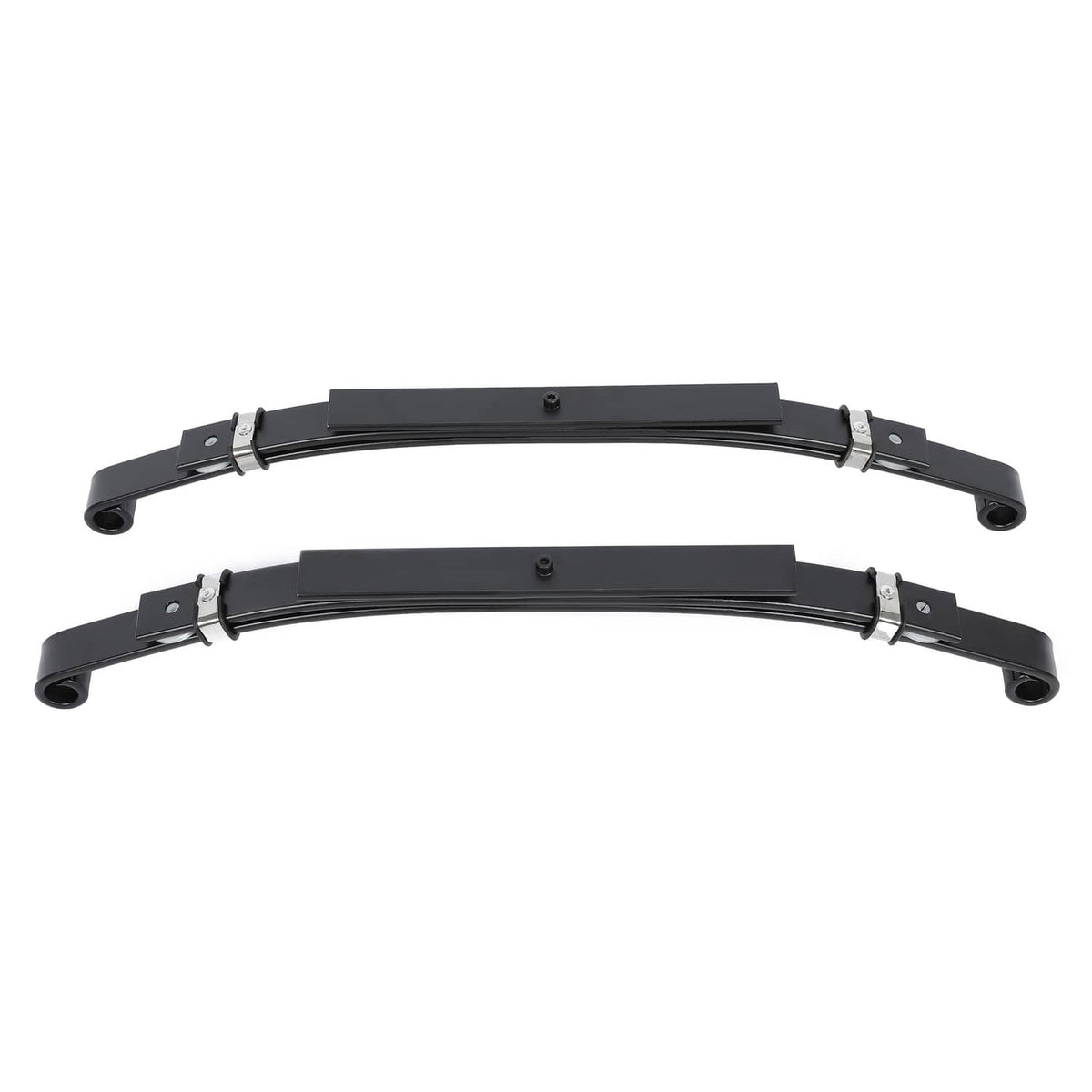 Black rear 3-leaf spring set with mounting brackets and bushings