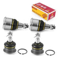 Ball joint kit: upper and lower joints with black boots and metal housings