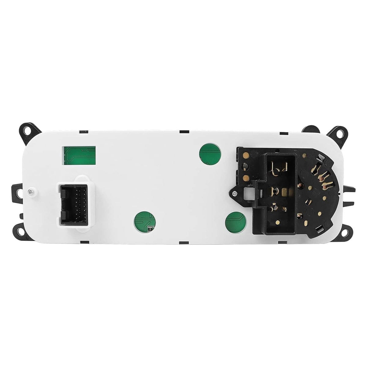 A/C heater climate control module back panel with wiring connectors and exposed circuitry