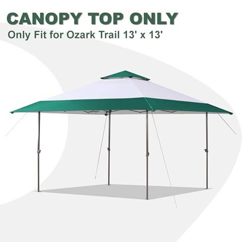 Forest green and white canopy replacement top, canopy top only for a 13x13 gazebo