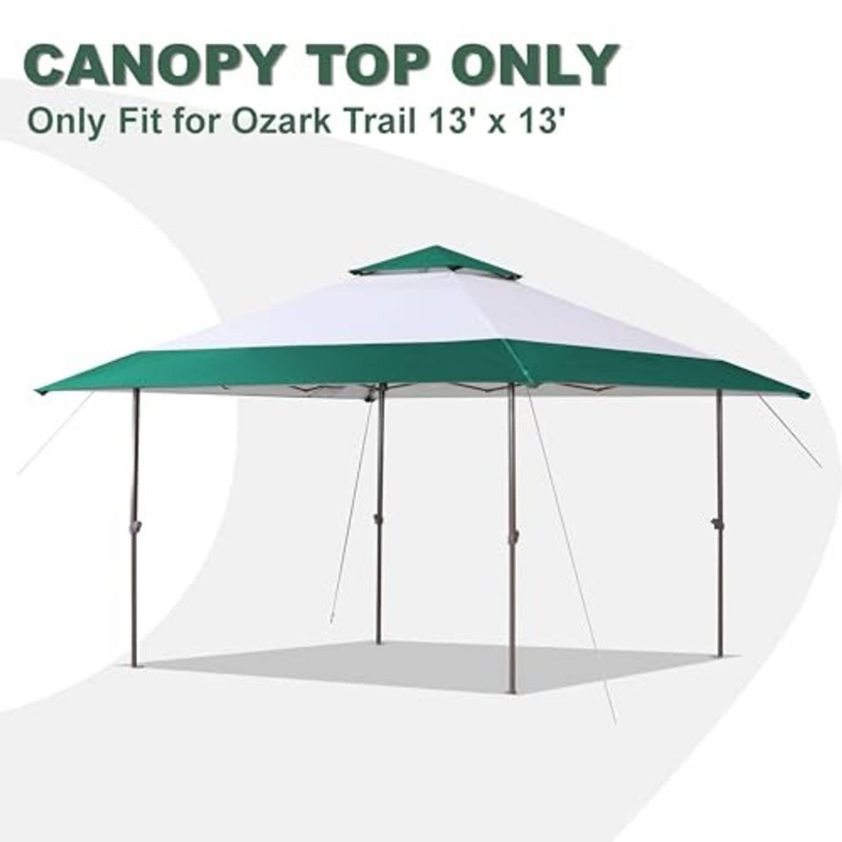Forest green and white canopy replacement top, canopy top only for a 13x13 gazebo