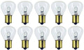 Clear glass light bulb with gold base, set of 10, teardrop filament style