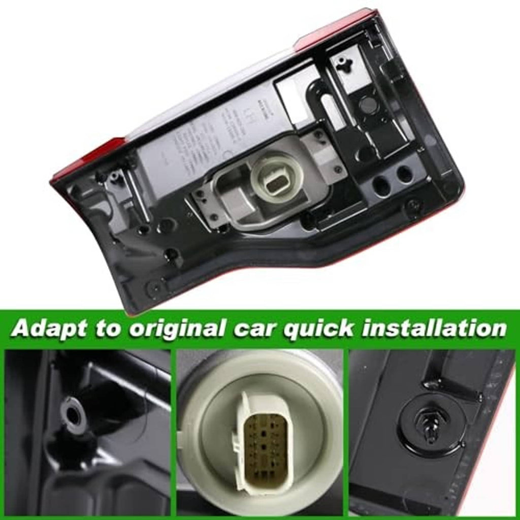 Back housing of tail light assembly with mounting bracket and multi-pin connector