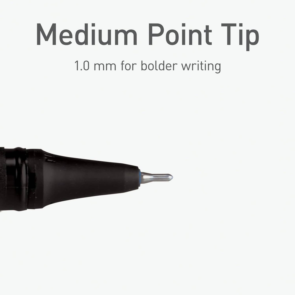 Glitter gel pen medium point tip with 1.0 mm nib for bold writing