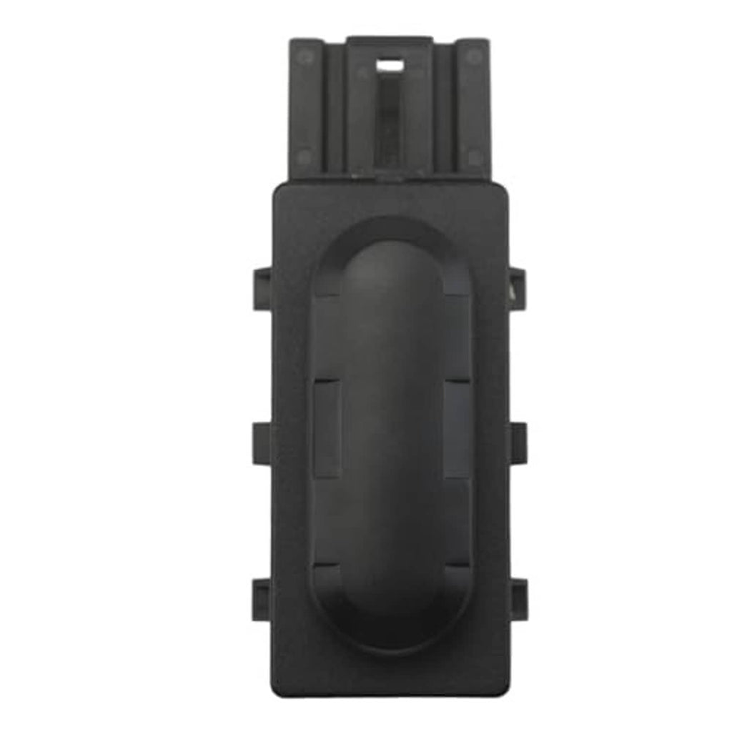 Black power seat adjustment switch module front view with side connector tabs