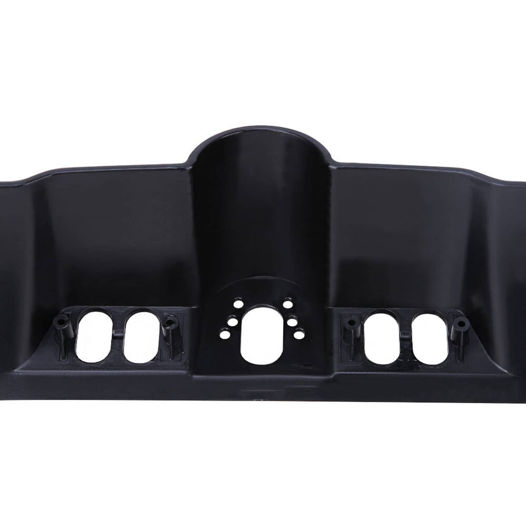 Black inner fairing switch cap cover close-up with central oval opening and two side slots