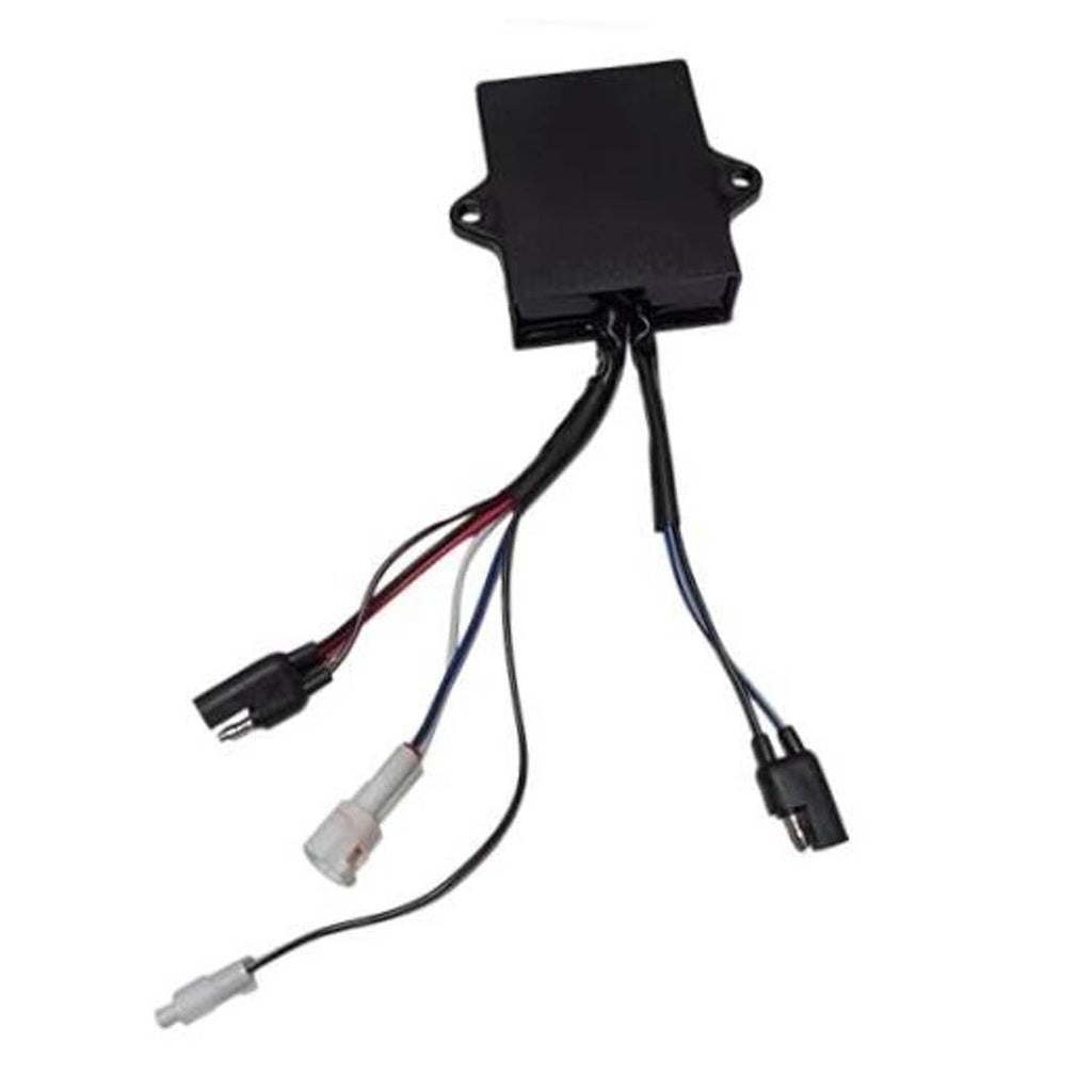 Ignition module with wire harness and connectors, black control box with multi-lead cables